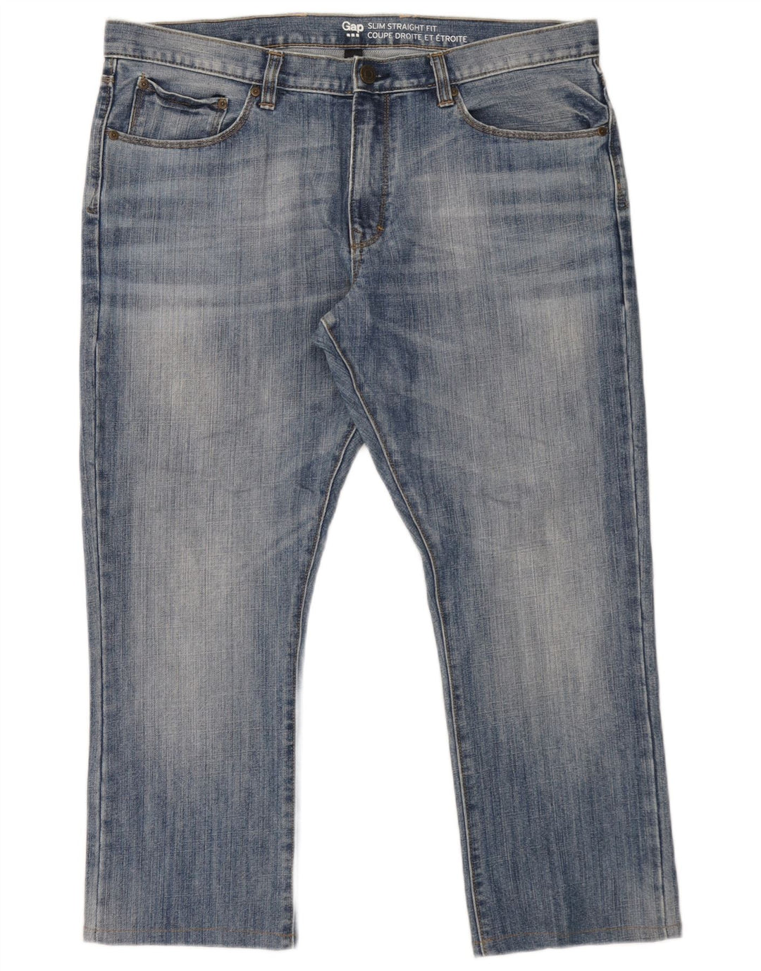 Gap Herre Slim Straight Jeans W38 L27 Blå Bomuld