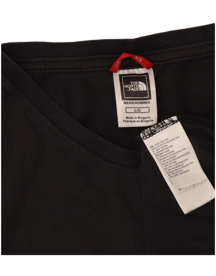 THE NORTH FACE Mens T-Shirt Top Large Black Cotton