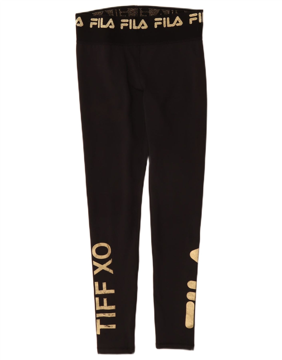 Fila Womens Grafiske Leggings UK 10 Small Black Polyester Sports