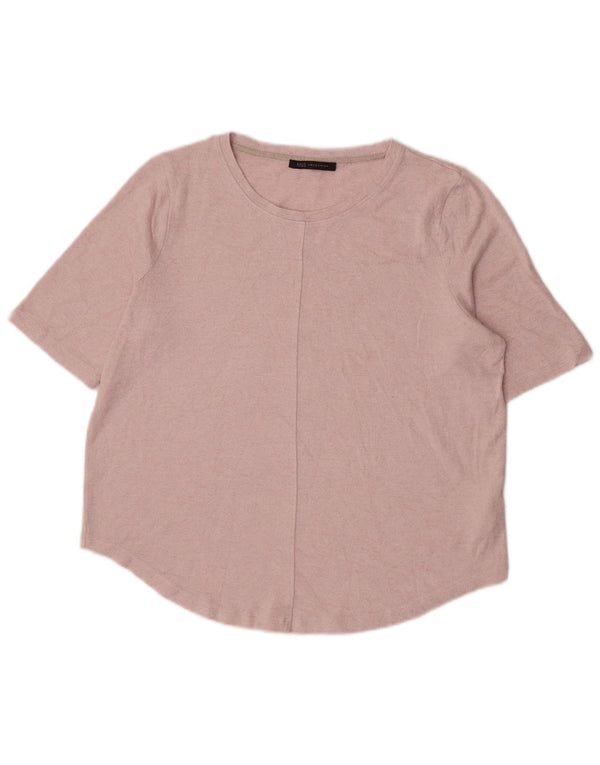 Marks & Spencer T-shirt top til kvinder UK 16 Large Pink Viscose