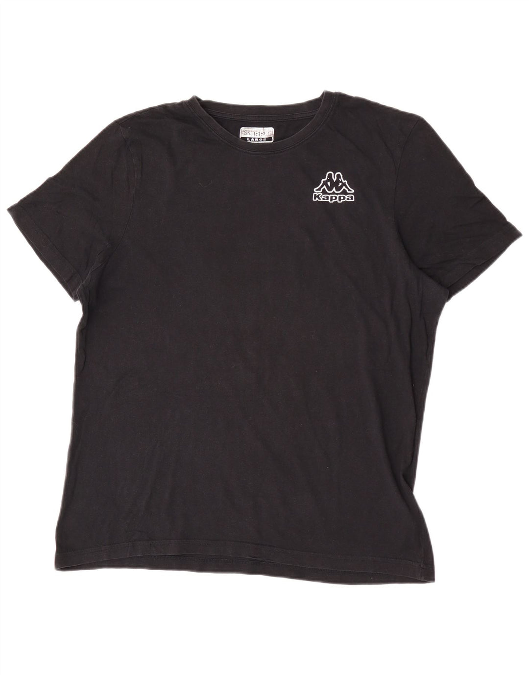 Kappa Herre Grafisk T-Shirt Top Stor Sort