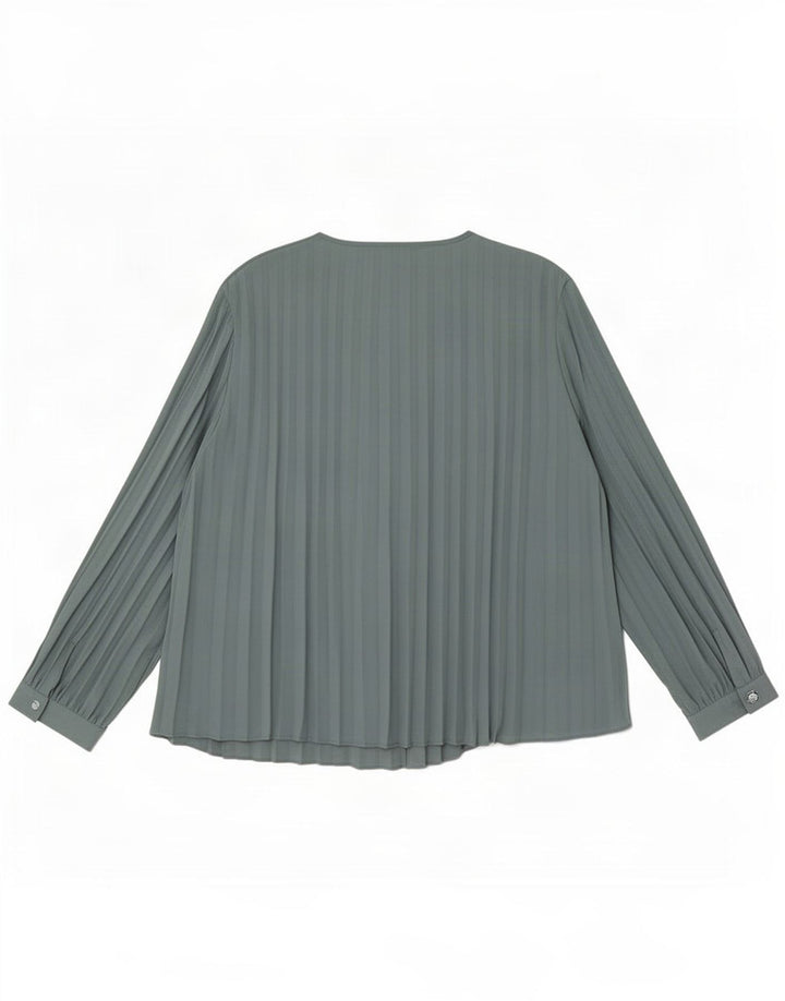 Marks & Spencer Dame Autograph Langærmet Bluse Top UK 16 Large Blue