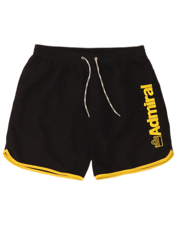 Admiral Herre grafiske svømmeshorts Store sorte Colourblock Polyester