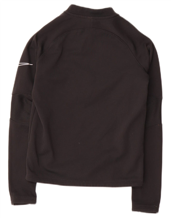Nike Boys Therma-Fit Pullover med lynlås-hals træningsdragt Top 8-9 år lille Sort