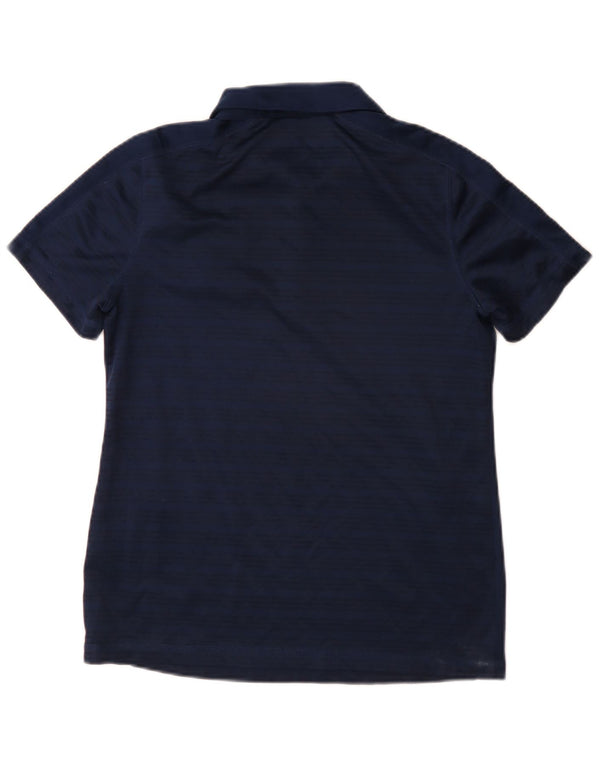 Adidas Dame Rangers Polo Shirt UK 12 Medium Navy Blue Pinstripe Polyester