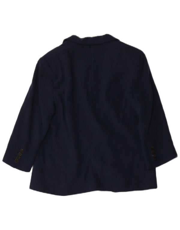 Zara Dame 3/4 ærmet åben blazerjakke UK 14 Medium Navy Blue