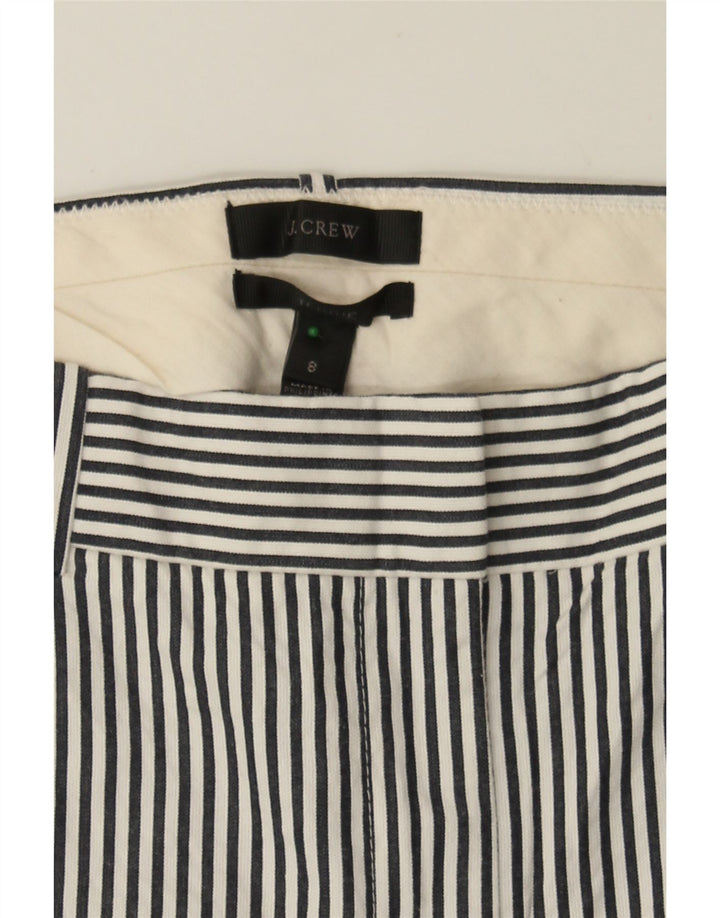J. CREW Womens Cropped Trousers US 8 Medium W33 L24 Navy Blue Pinstripe Vintage J. Crew and Second-Hand J. Crew from Messina Hembry 