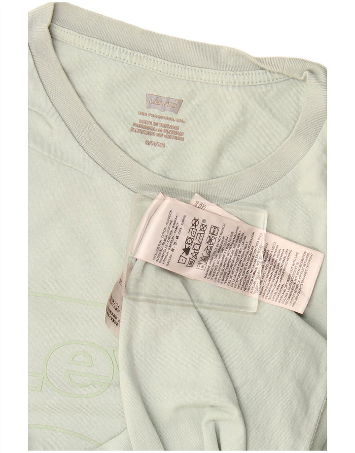 Levi's Dame Grafisk T-Shirt Top UK 10 Small Khaki