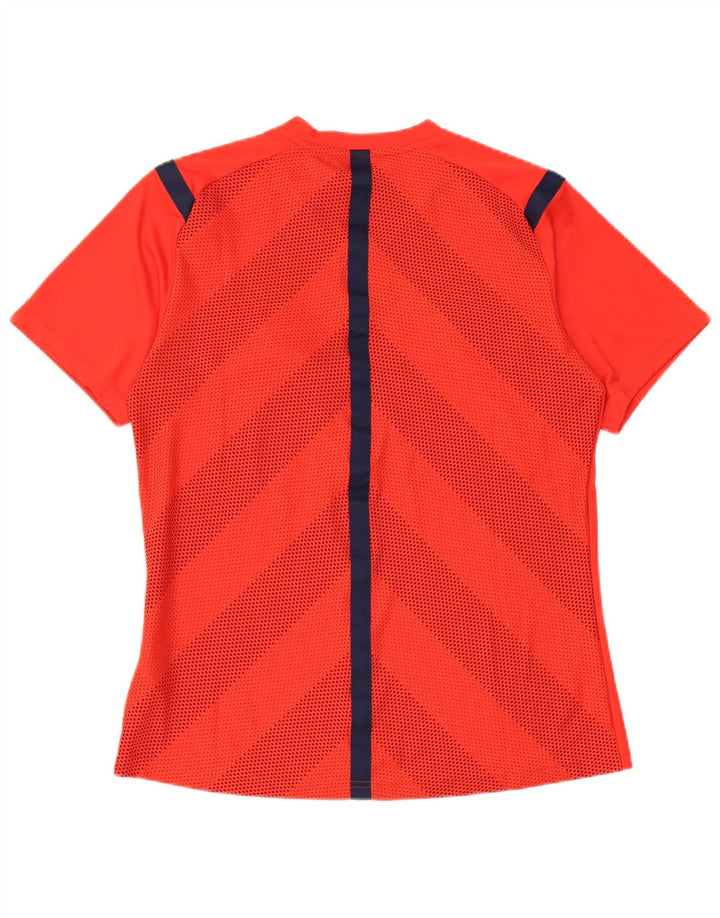 Adidas drenge Climacool T-shirt top 15-16 år stor rød stribet polyester
