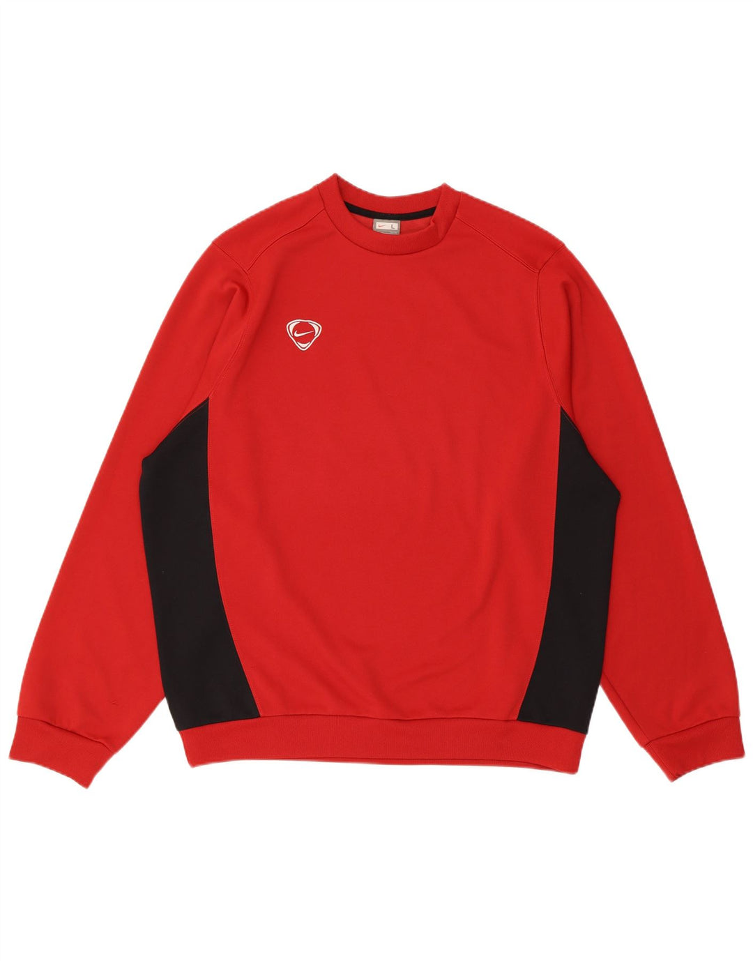 NIKE Sweatshirt-trøje til mænd UK 42/44 Large Red Colourblock Polyester