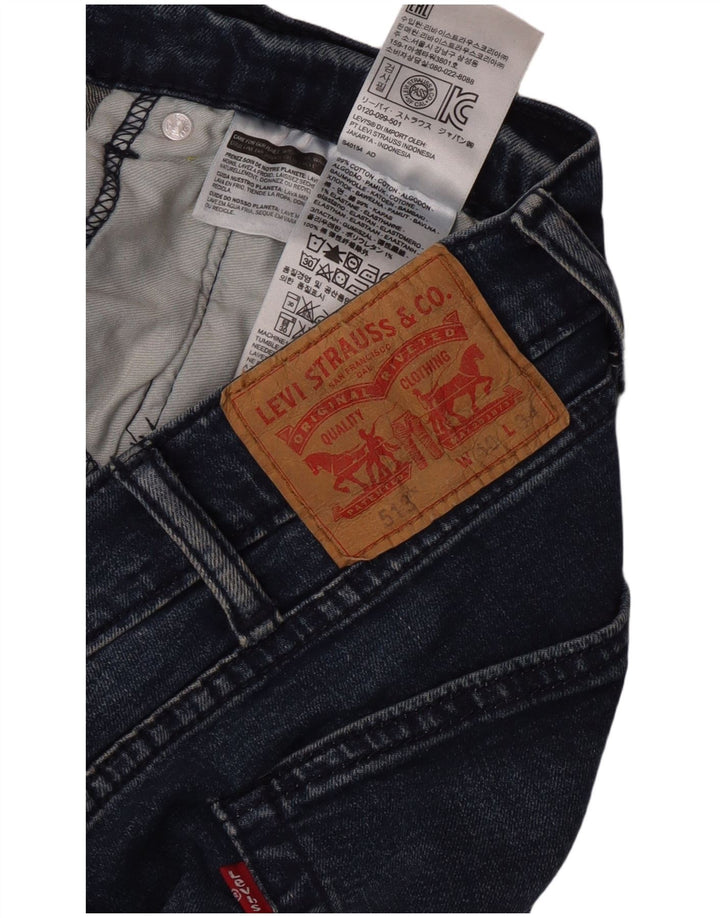 Levi's Herre 513 Slim Straight Jeans W40 L27 Blå Bomuld