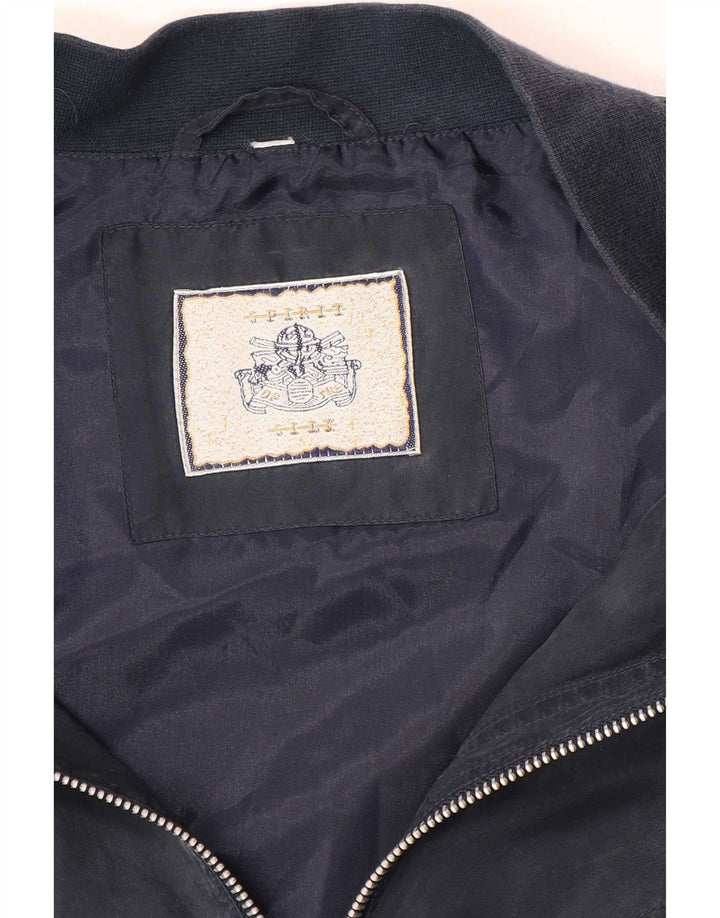 Spirit Herre Bomber Jacket UK 38 Medium Navy Blue Silke