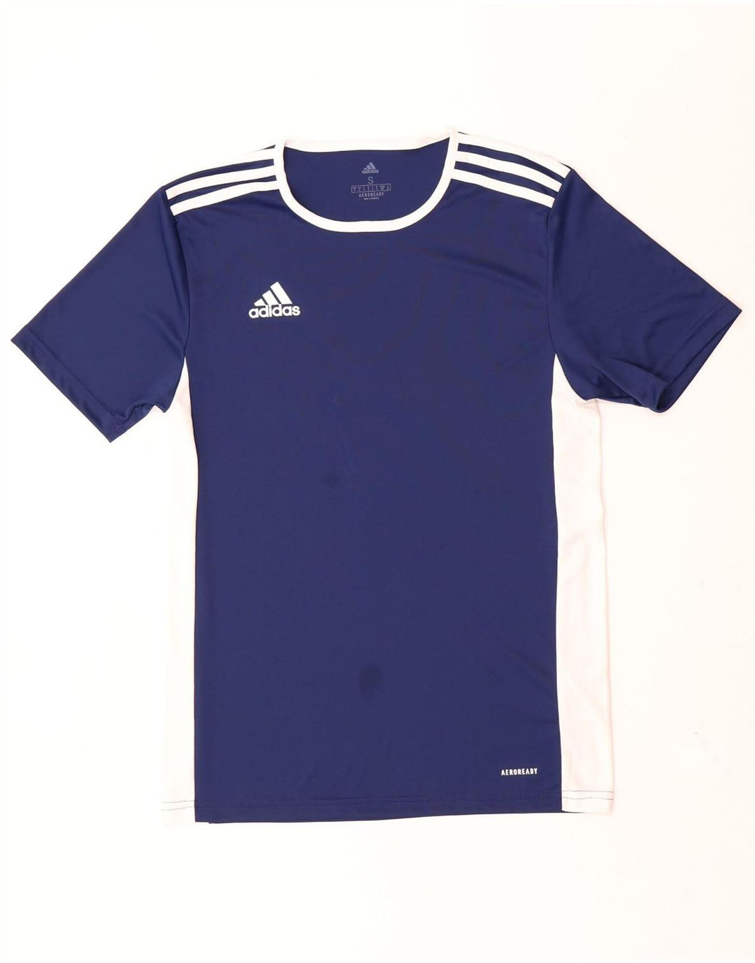 Adidas Aeroready T-Shirt Top Small Navy Blue Colourblock Polyester til mænd