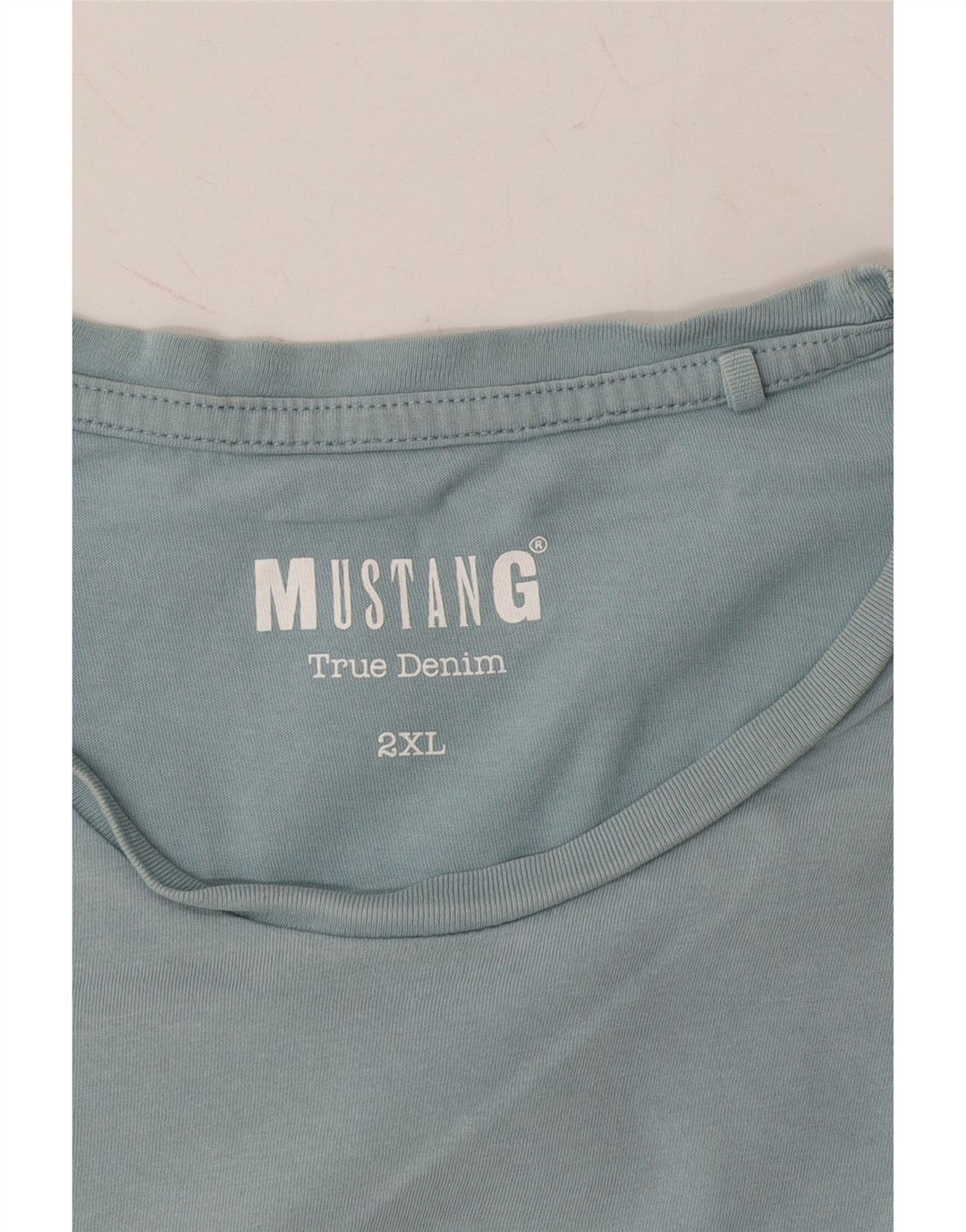 MUSTANG Mens Graphic T-Shirt Top 2XL Blue Vintage Mustang and Second-Hand Mustang from Messina Hembry 