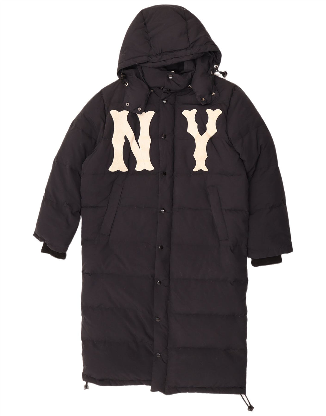 Gucci Herre grafisk hættepolstret frakke IT 46 Stor sort polyamid