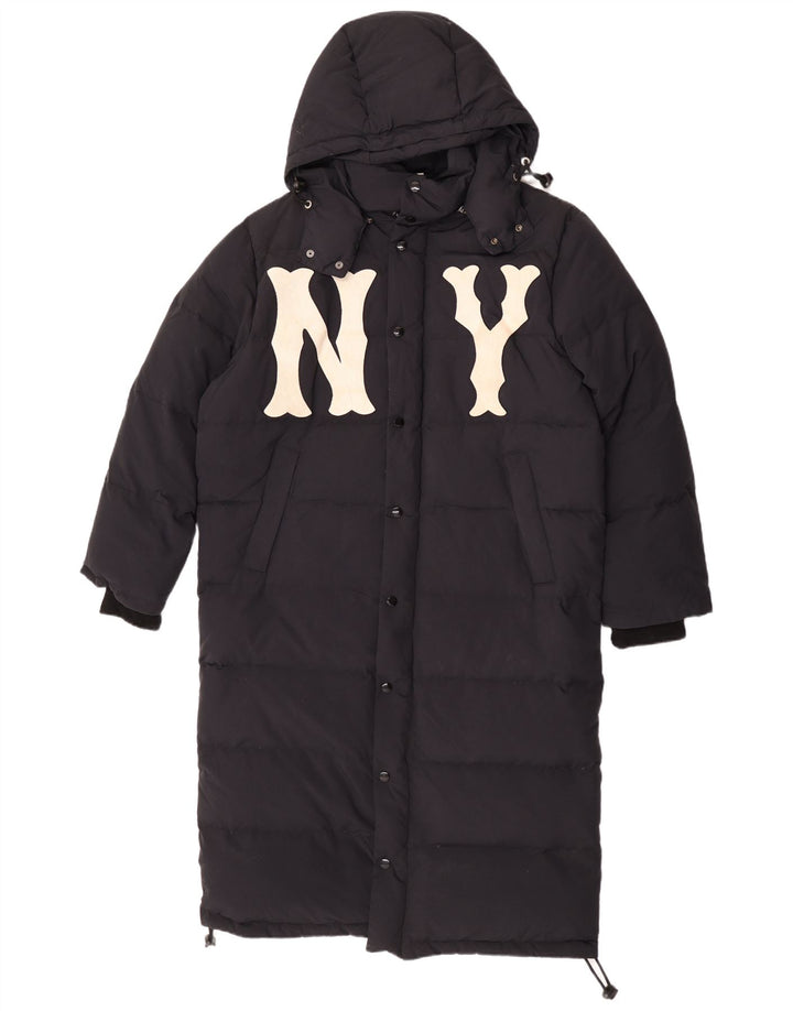 Gucci Herre grafisk hættepolstret frakke IT 46 Stor sort polyamid