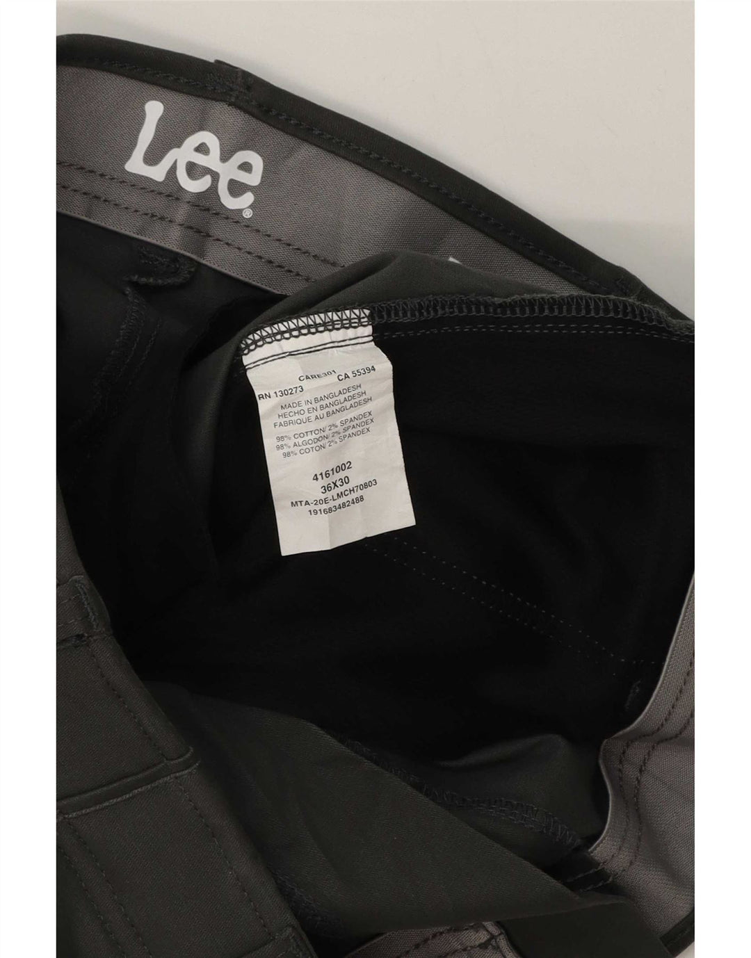 Lee Herre Regular Chino Bukser W36 L30 Grå Bomuld