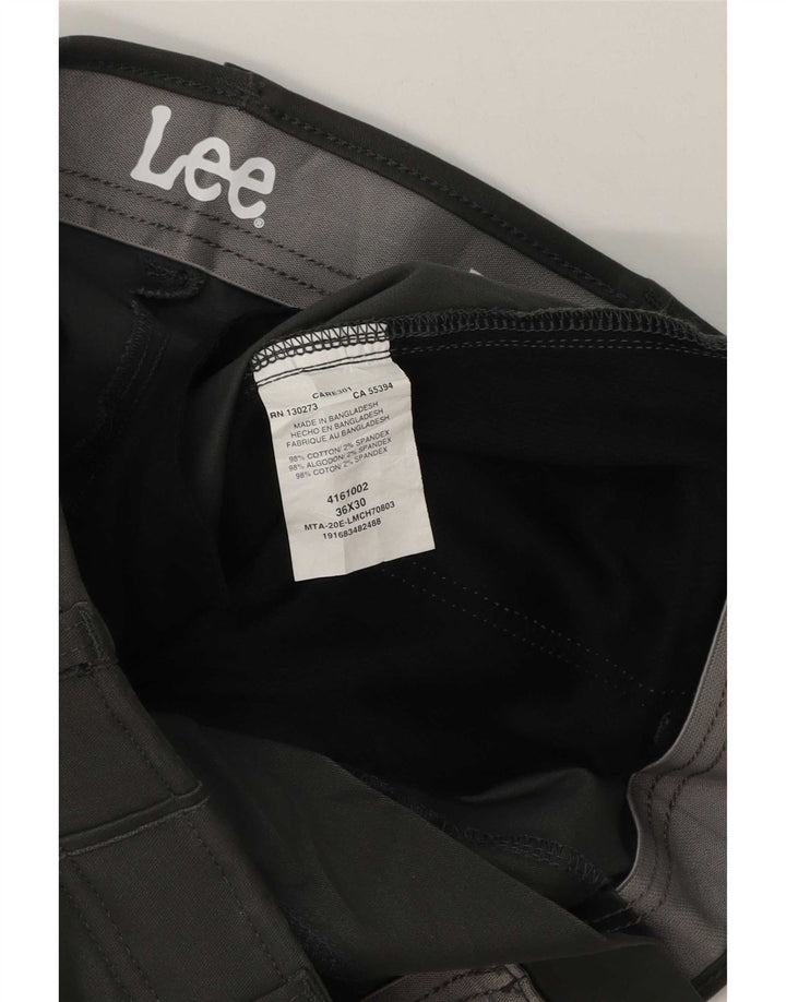 Lee Herre Regular Chino Bukser W36 L30 Grå Bomuld