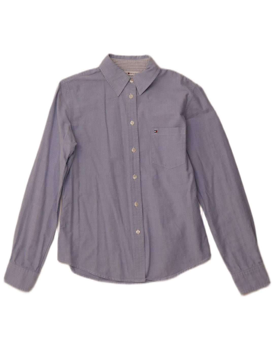 TOMMY HILFIGER Dameskjorte UK 10 Lille blå bomuld