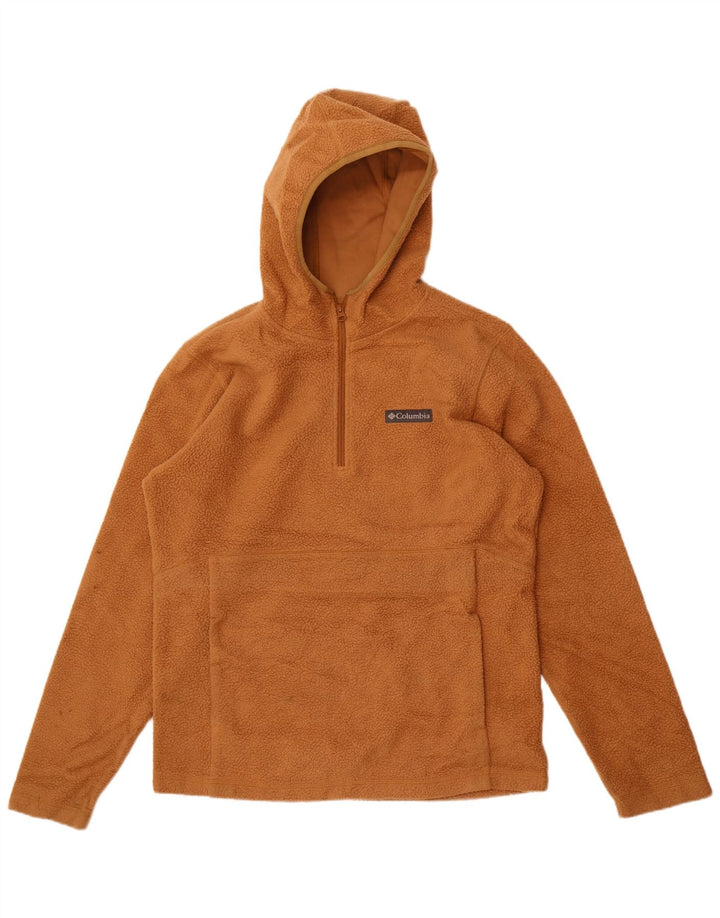 Columbia Herre Hooded Zip Neck Fleece Jumper Lille brun Polyester