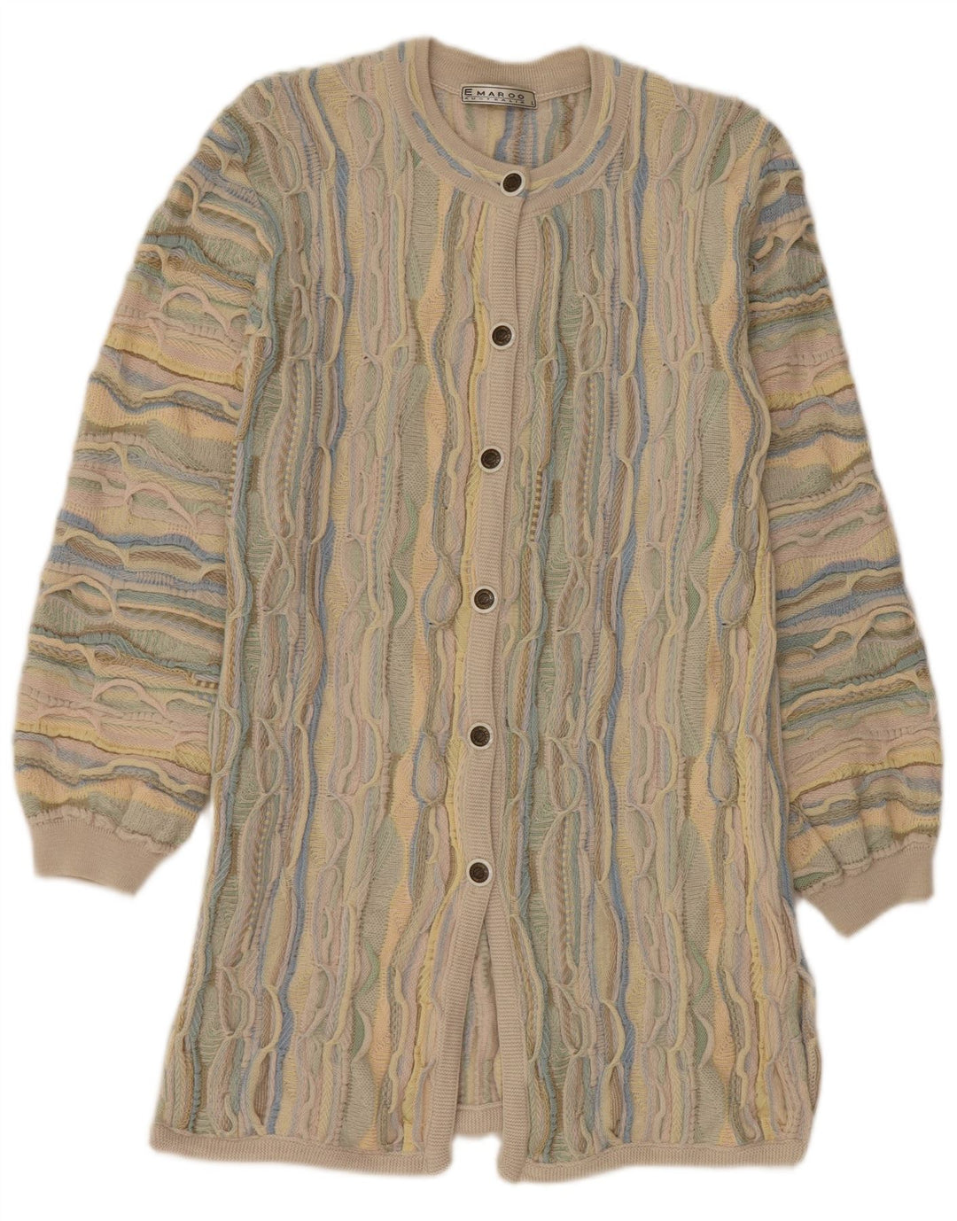 EMAROO AUSTRALIA Dame Cardigan Sweater UK 14 Stor Flerfarvet