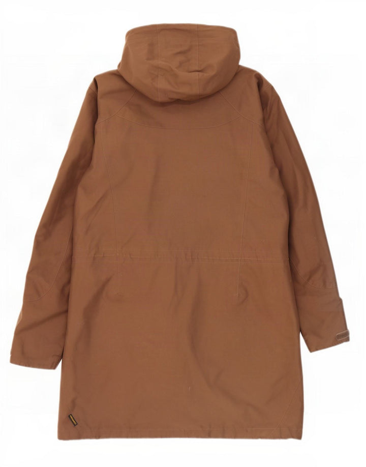 Jack Wolfskin Dame Hooded Parka Jacket UK 16 Large Brown Polyester