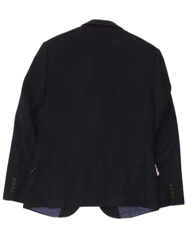 Marks & Spencer Herre 2-knaps blazerjakke UK 38 Medium Navy Blue New Wool