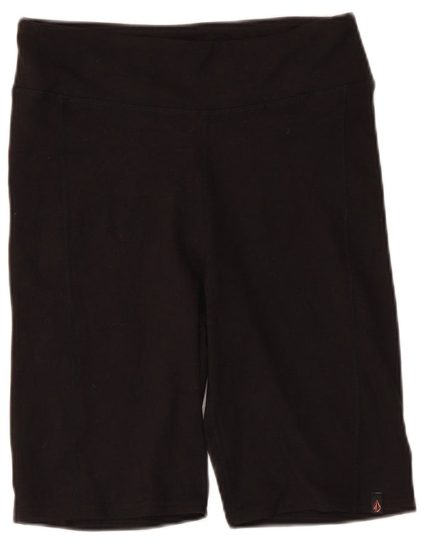 Volcom Womens Bermuda Sport Shorts UK 12 Medium Black Polyester