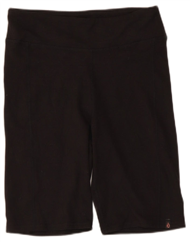 Volcom Womens Bermuda Sport Shorts UK 12 Medium Black Polyester