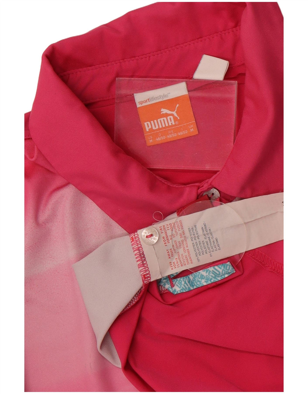 Puma mænds abstrakt mønster poloshirt Medium Pink Polyester