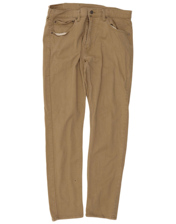 Levi's Herre 512 slanke tilspidsede fritidsbukser W36 L34 beige bomuld