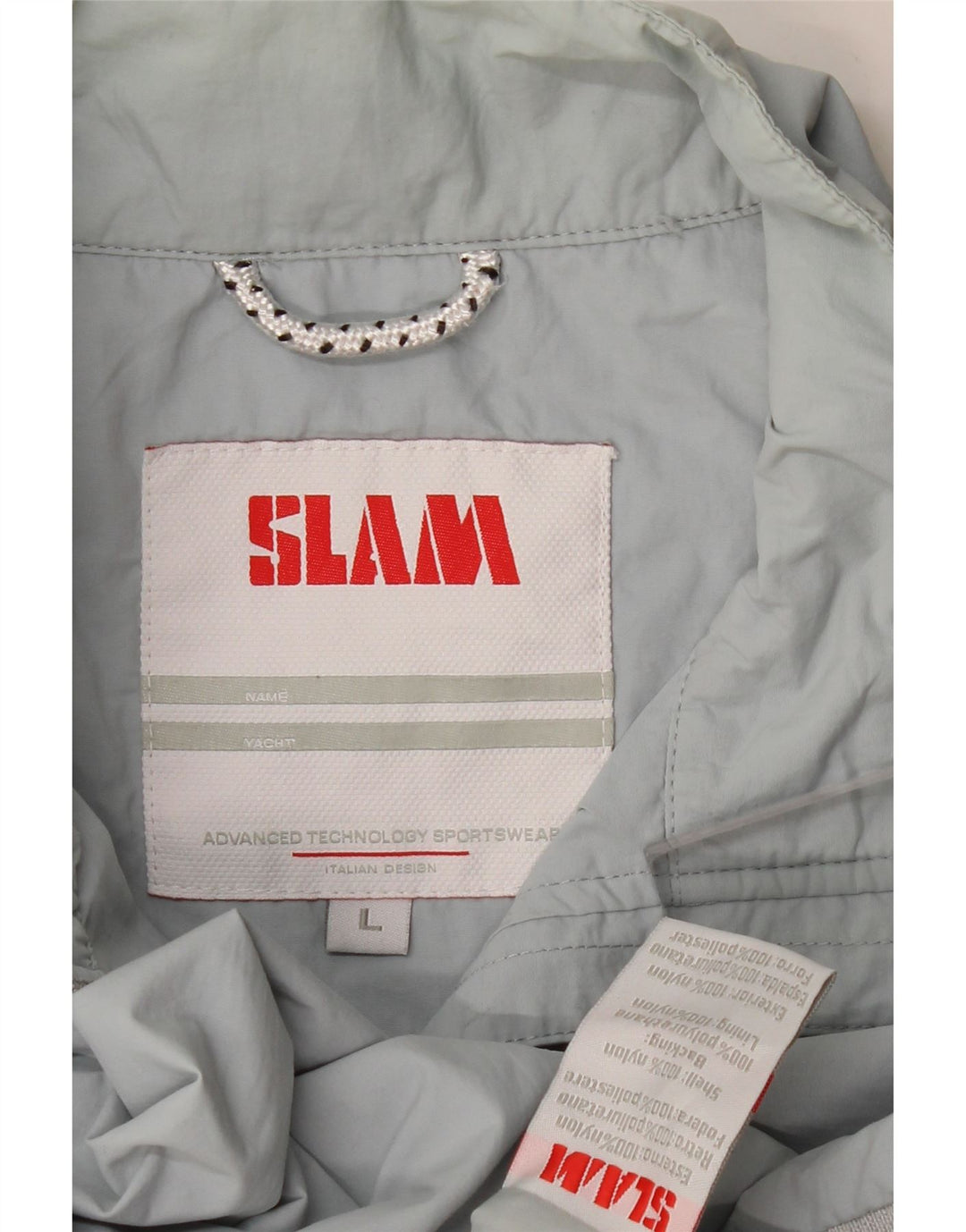 Slam Herre Bomber Jacket UK 40 Stor Blå Nylon