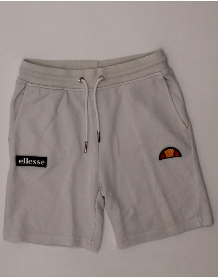 ELLESSE Boys Graphic Sport Shorts 7-8 Years  Grey Cotton Vintage Ellesse and Second-Hand Ellesse from Messina Hembry 