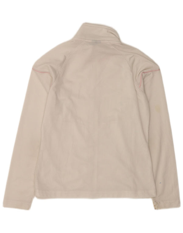 Asics træningsdragt topjakke til kvinder UK 12 Medium White Polyester