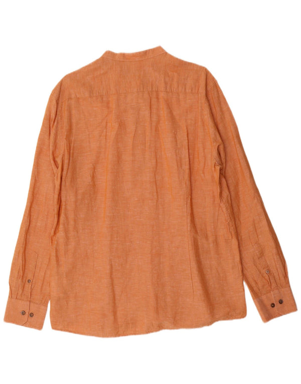Bugatti Herre Pullover Shirt Størrelse 43/44 XL Orange Linned