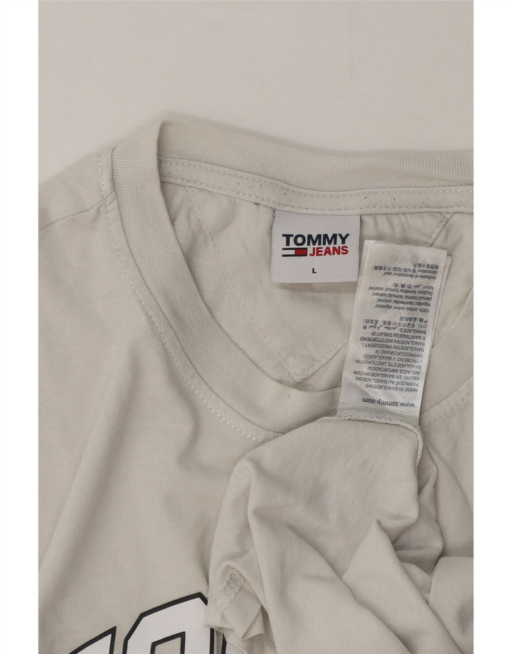 Tommy Hilfiger Herre Grafisk T-Shirt Top Stor Hvid Bomuld