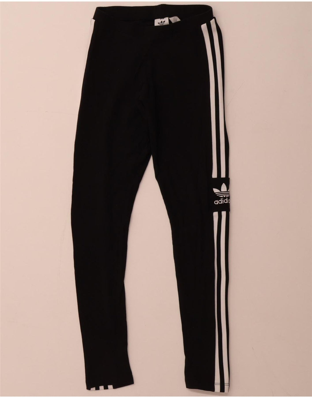 ADIDAS Grafiske Leggings til kvinder UK 6 XS Sort bomuld