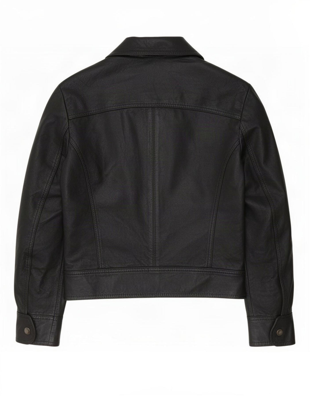 Vintage læderjakke til kvinder UK 10 Small Black