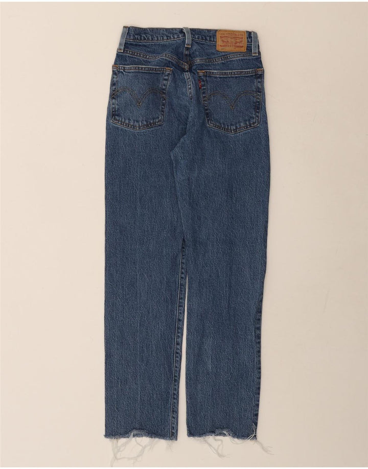 Levi's Dame 501 Straight Jeans W24 L28 Blå Bomuld