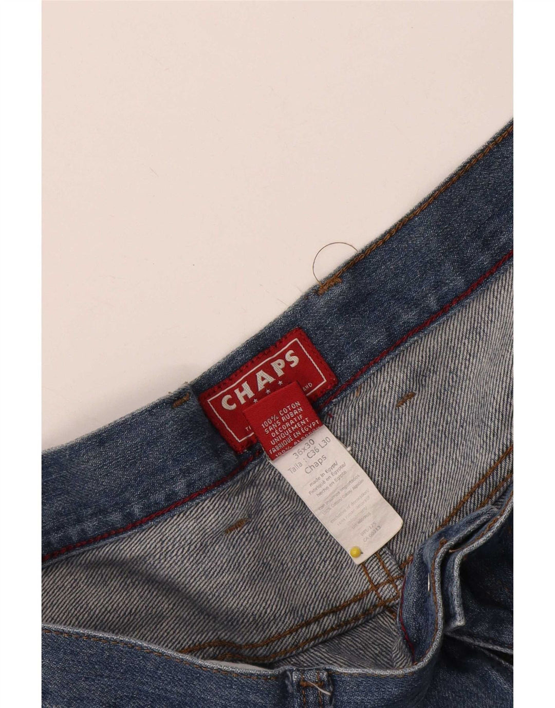 Chaps Straight Jeans til mænd W36 L30 blå bomuld