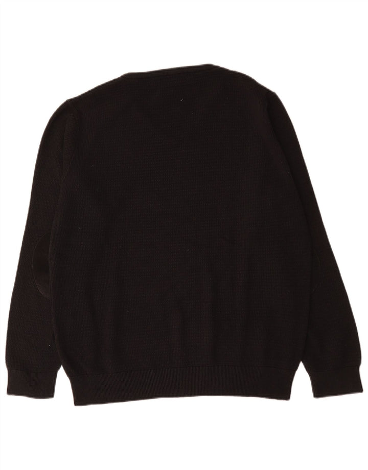 Zara Herre V-hals sweater Stor sort bomuld