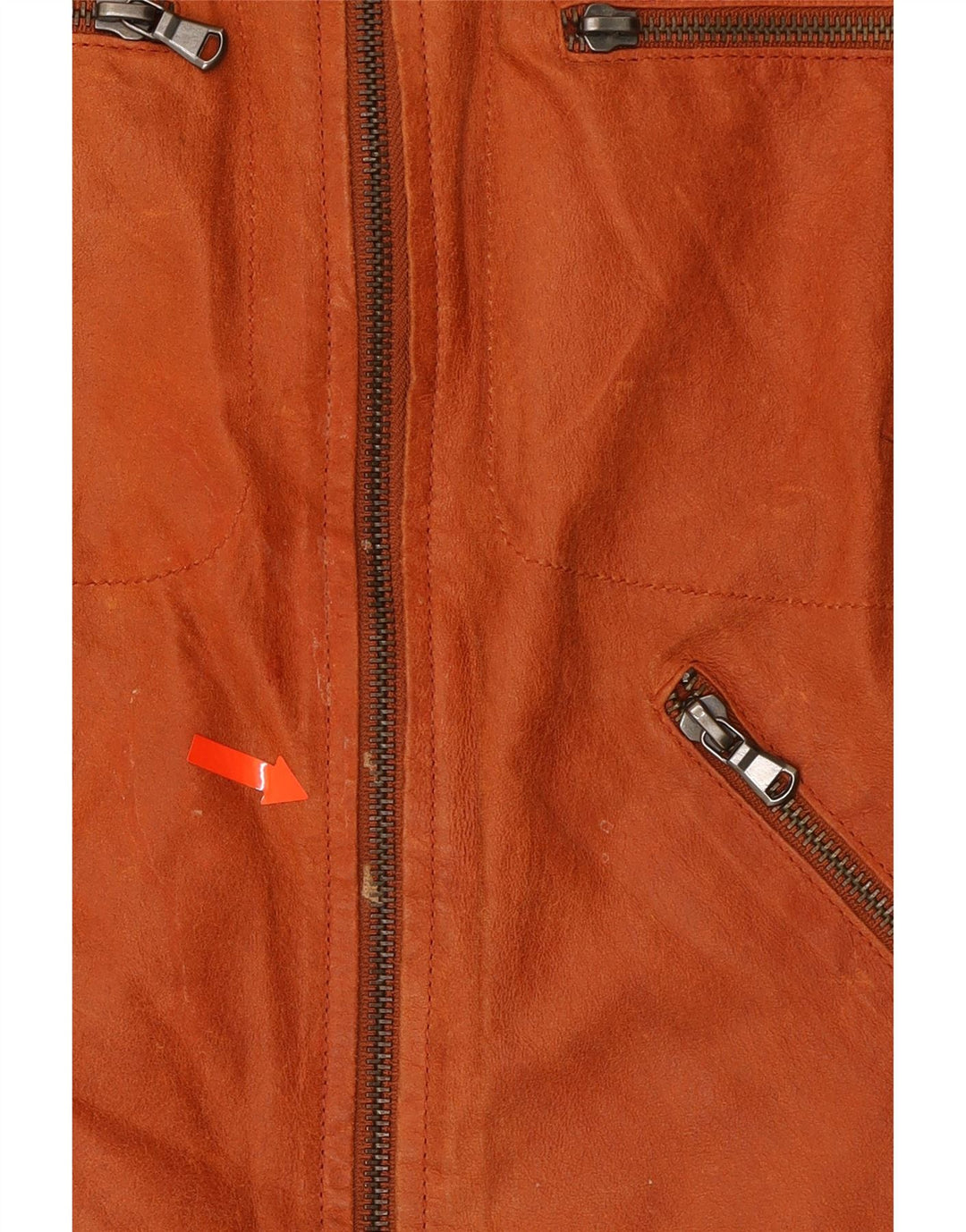 VINTAGE Womens Crop Leather Jacket IT 48 XL Brown Leather Vintage Vintage and Second-Hand Vintage from Messina Hembry 