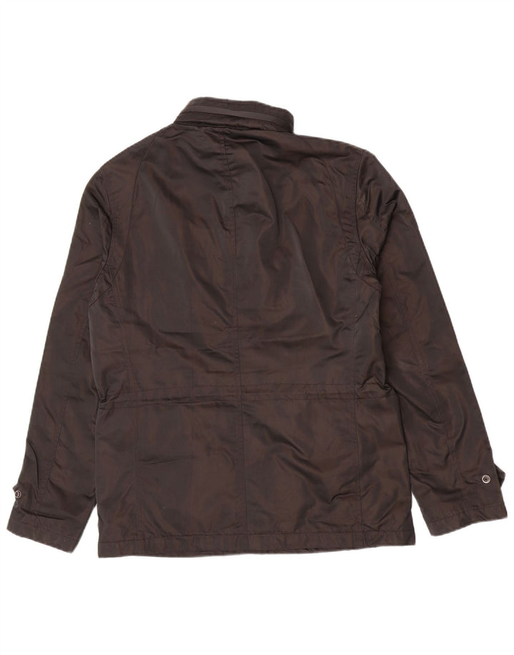 Zara Herre Hooded Utility Jacket UK 38 Medium Brown