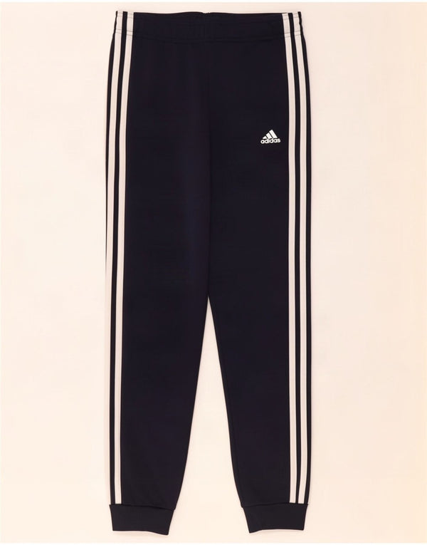 Adidas Drenge Træningsdragt Bukser Joggers 11-12 År Marineblå Polyester