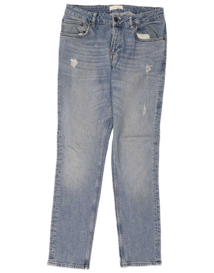 Reiss Herre Distressed Slim Jeans W32 L30 Blå Bomuld