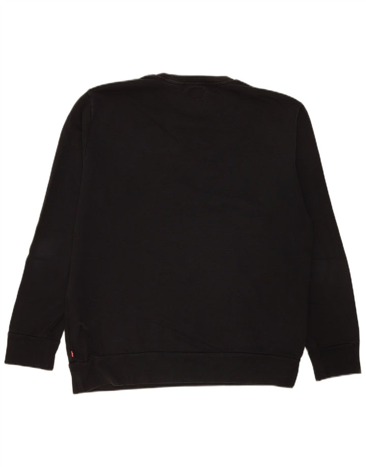 Levi's Herre grafisk sweatshirt jumper stor sort bomuld