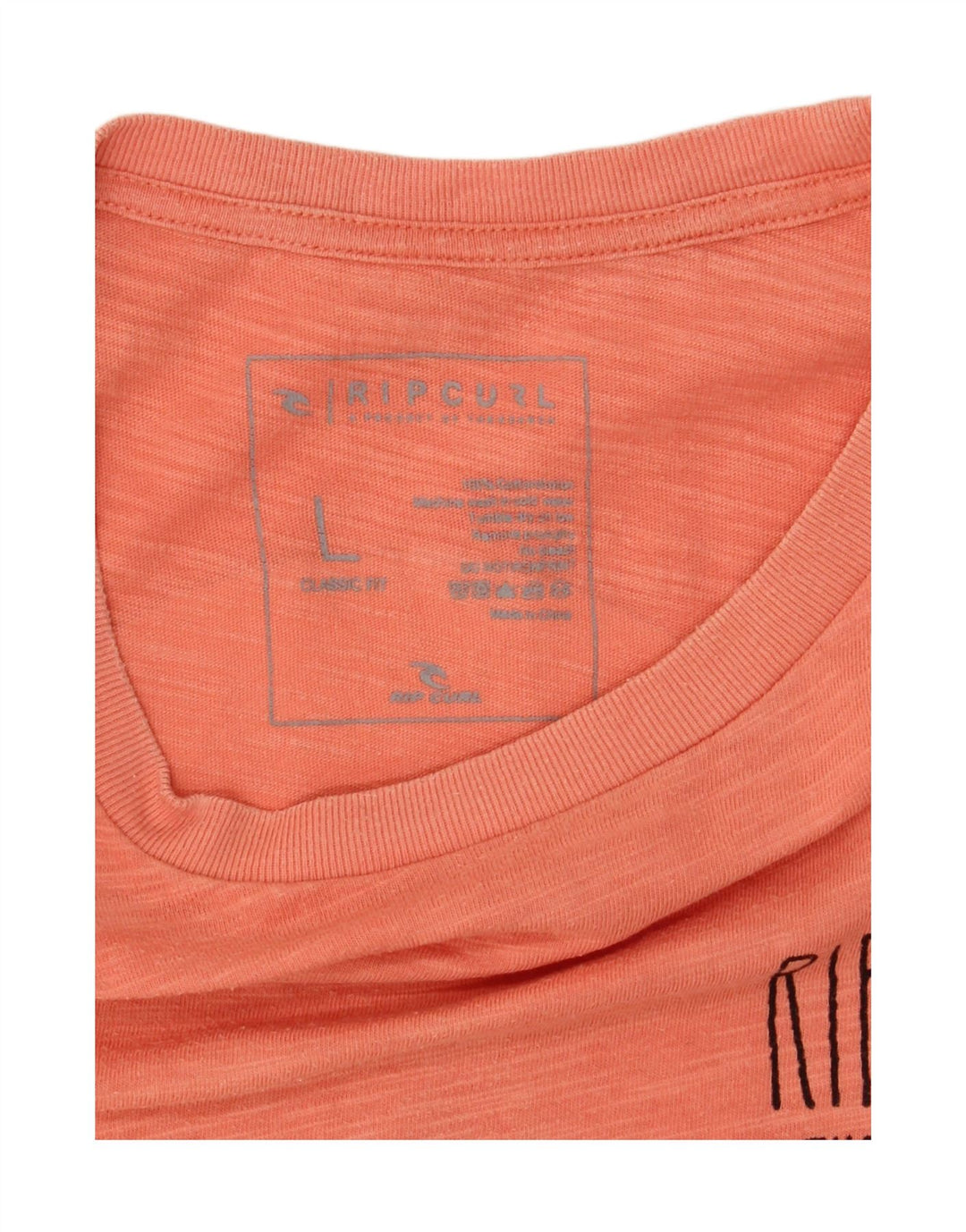 Rip Curl Herre grafisk T-shirt Top Stor Orange Bomuld