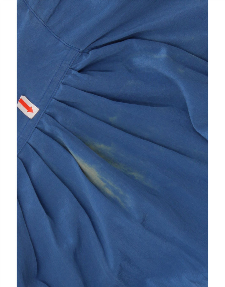 MAX MARA Kvinders Oversized Kortærmet Skjortekjole UK 12 Medium Blue