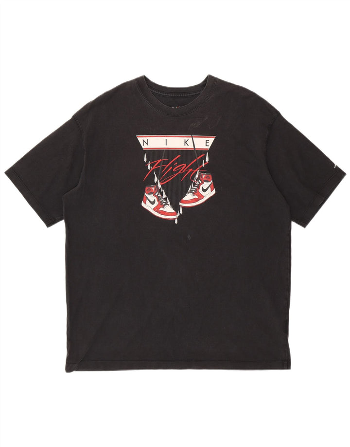 JORDAN Herre Oversized grafisk T-shirt top XL sort bomuld