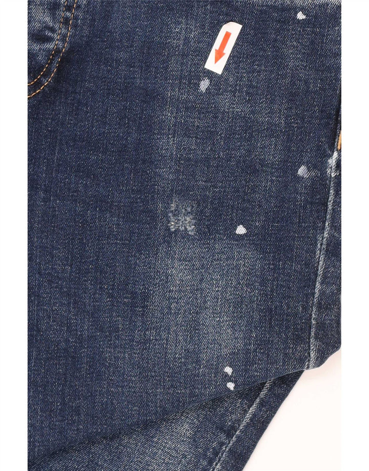 Gas Herre Distressed Slim Jeans W29 L34 Marineblå Bomuld